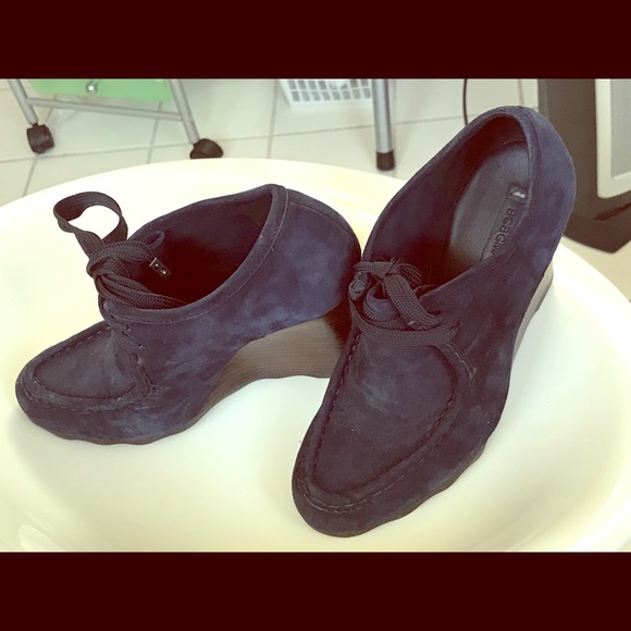 BCBGMaxAzria Shoes - Blue suede wedge BCBG SHOES